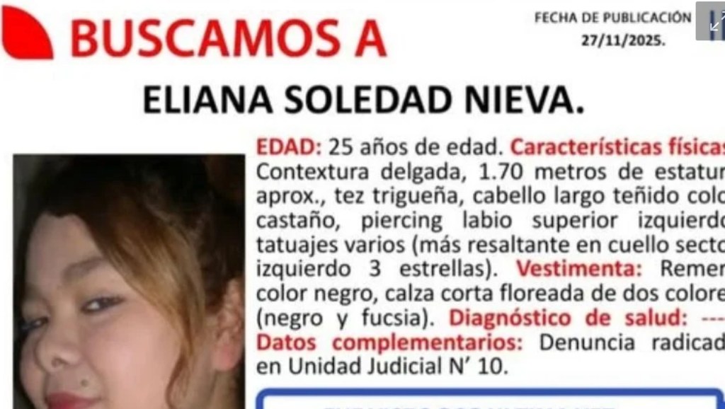 Aviso de emergencia: Intensa búsqueda de una joven desaparecida en&nbsp;Catamarca
